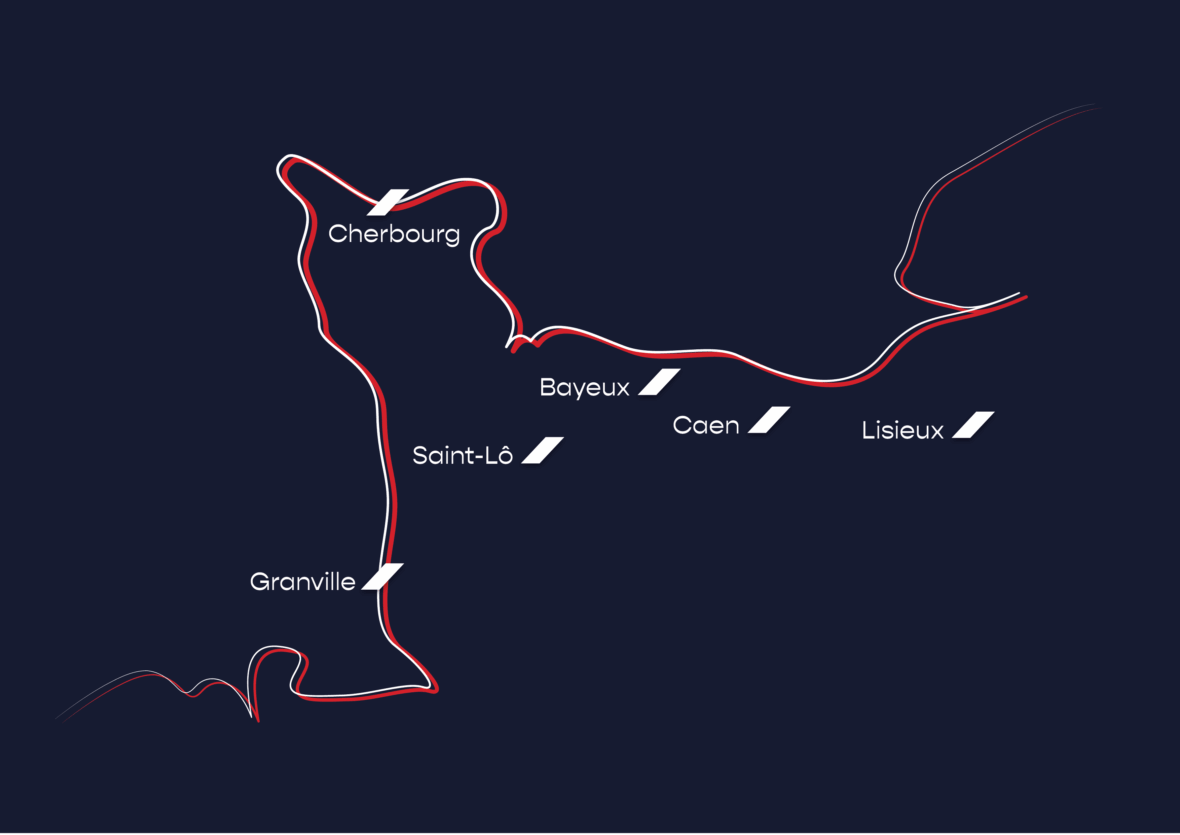 Carte des implantations des agences Maisons Bessin en Normandie